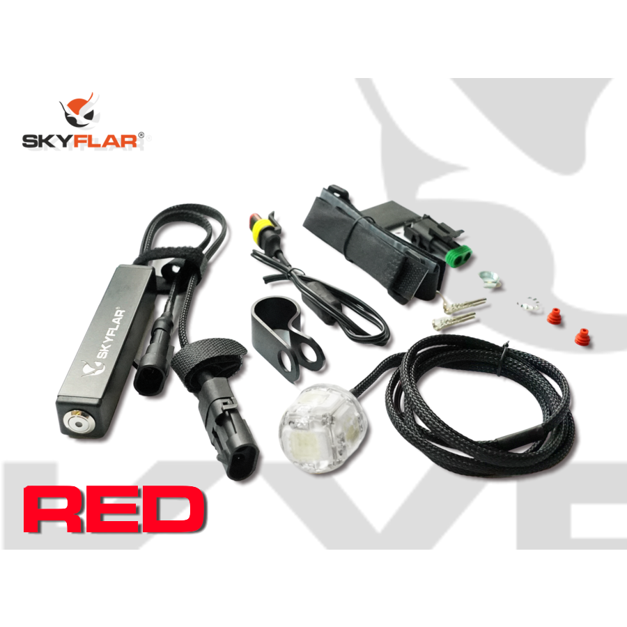SKYFLAR LED STROBE LIGHT ST-101 RED 12V